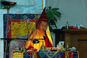 Patrul Rinpoche giving an initiation